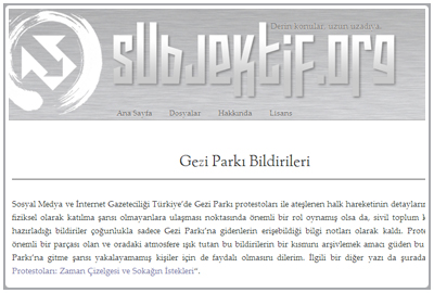 Subjektif (Gezi Park Protests Mainly Turkish)