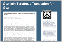 Translation for Gezi