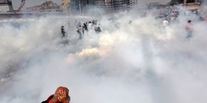 Riot police use tear gas to disperse the crowd during an anti-government protests at Taksim Square in central İstanbul on May 31, 2013. (Photo: Reuters, Osman Orsal)